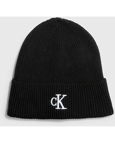 Calvin Klein Mütze aus Wollgemisch - Schwarz