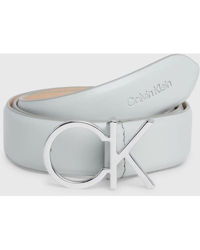 Calvin Klein Leather Belt - White