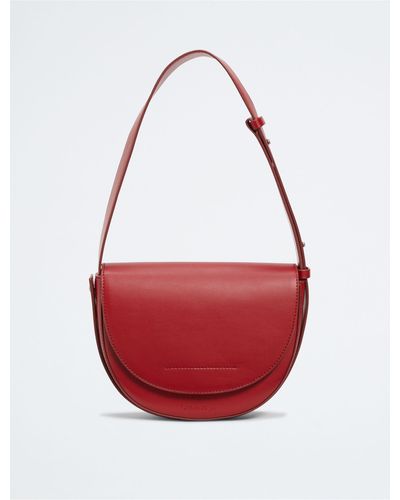 Calvin Klein Elemental Saddle Bag - Red