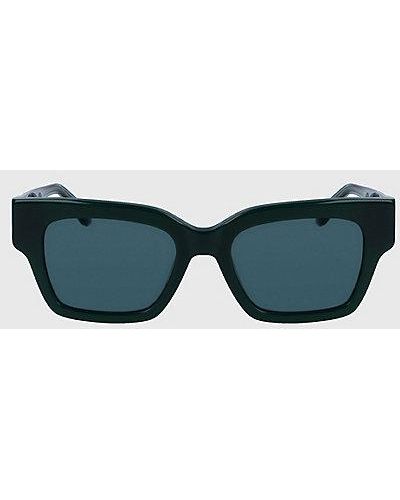 Calvin Klein Rechthoekige Zonnebril Ckj23601s - Blauw