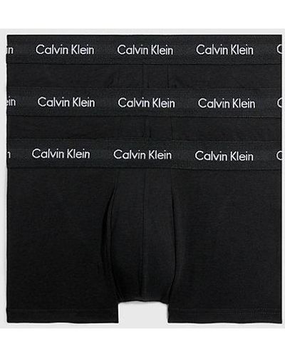 Calvin Klein 3-pack Lage Boxers - Cotton Stretch Wicking - Zwart