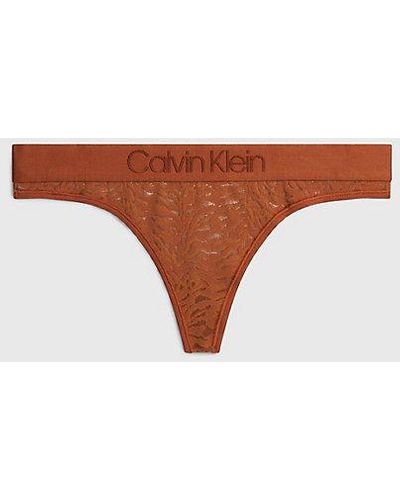 Calvin Klein Kanten String - Intrinsic - Bruin
