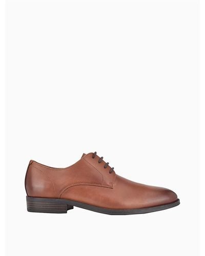 Calvin Klein Jack Leather Oxford Dress Shoe - Brown