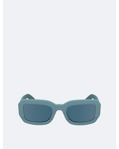 Calvin Klein Naturals Modern Rectangle Sunglasses - Blue