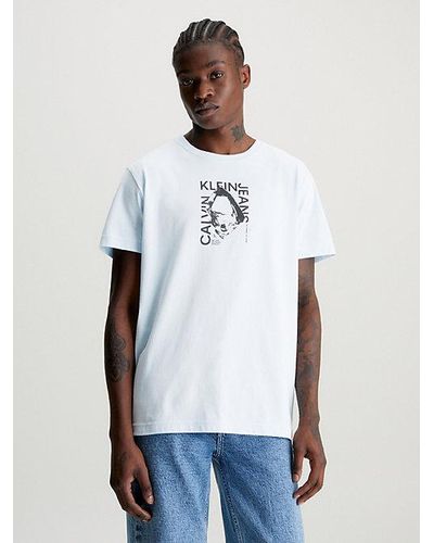 Calvin Klein Grafik-Logo-T-Shirt - Weiß