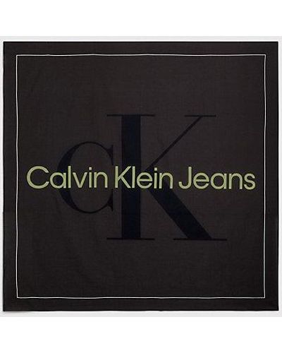 Calvin Klein Logo-Schal - Schwarz