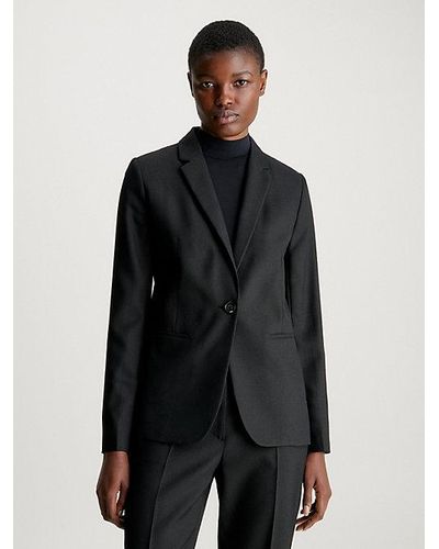 Calvin Klein Essentiële Tailored Blazer - Zwart