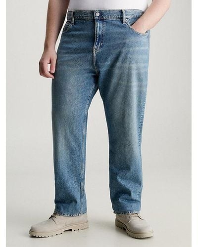 Calvin Klein Tapered Jeans de talla grande - Azul
