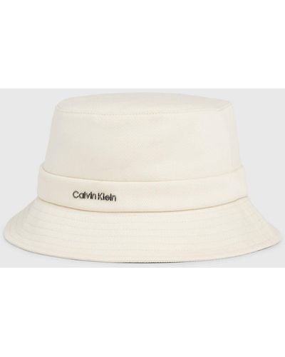 Calvin Klein Canvas Bucket Hat - Natural