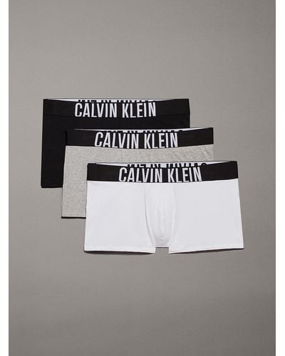 Calvin Klein Plus Size 3 Pack Trunks - Intense Power - Metallic