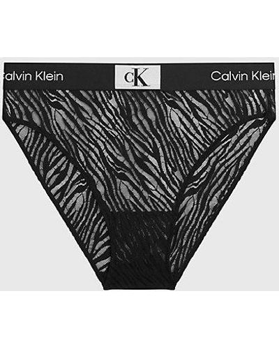 Calvin Klein Braguitas clásicas de talle alto - CK96 - Negro