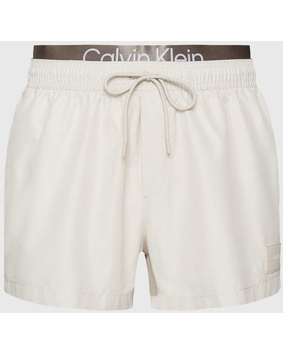 Calvin Klein Short de bain court avec double ceinture - Steel - Neutre