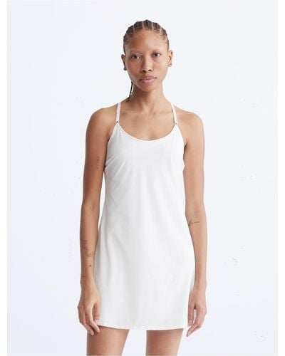 Calvin Klein Performance Unitard Halter Dress - White
