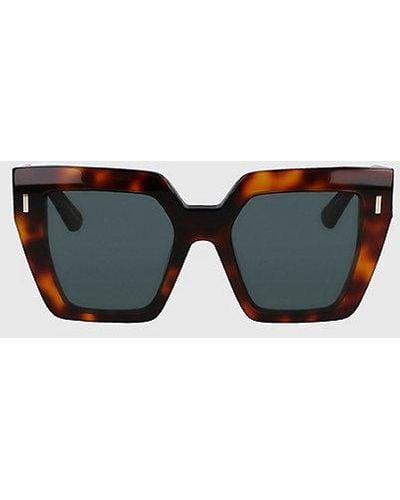 Calvin Klein Quadratische Sonnenbrille CK23502S - Schwarz