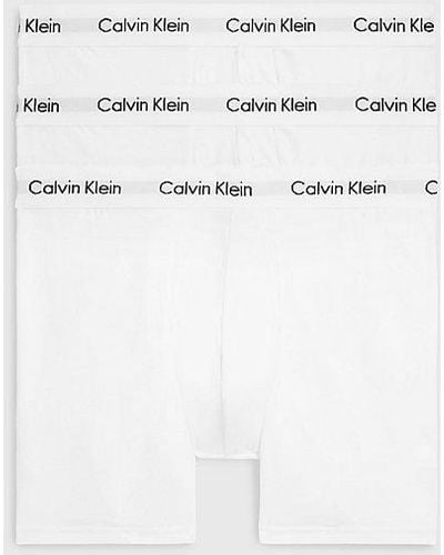 Calvin Klein Pack de 3 bóxers largos - Cotton Stretch - Blanco
