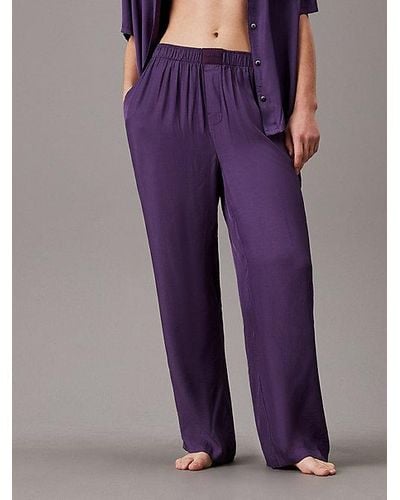 Calvin Klein Pantalón de pijama - Pure Sheen - Morado
