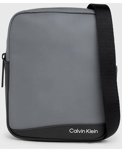 Calvin Klein Small Convertible Reporter Bag - Grey