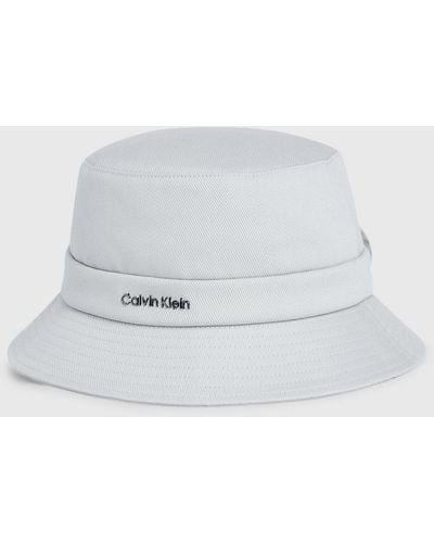 Calvin Klein Canvas Bucket Hat - White