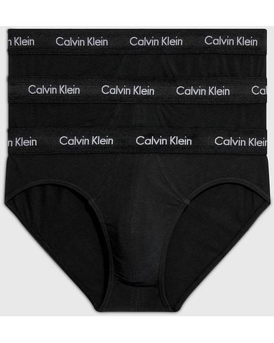 Calvin Klein Slip Lot De 3 Sous-Vêtement Coton Stretch - Noir