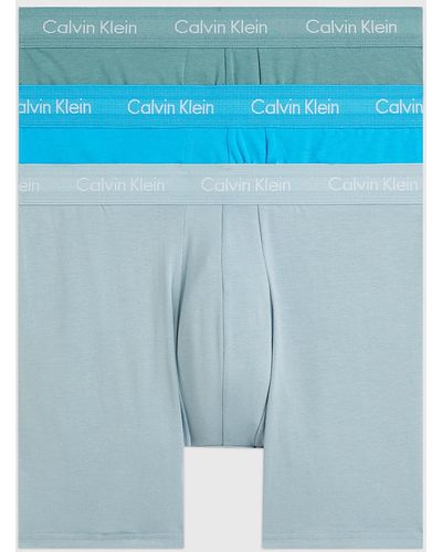 Calvin Klein 3 Pack Boxer Briefs - Cotton Stretch - - Multi - Men - M - Multicolore