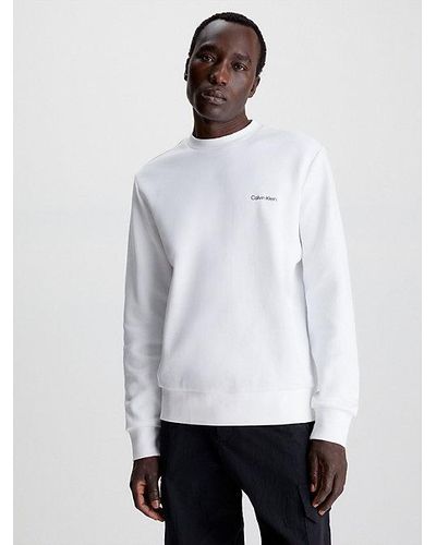 Calvin Klein Sudadera de algodón - Blanco