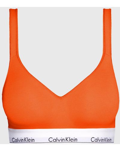 Calvin Klein Modern Lift Cotton-blend Bralette in Blue