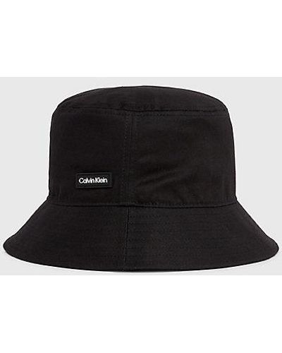 Calvin Klein Bucket Hat Van Twillkatoen - Zwart