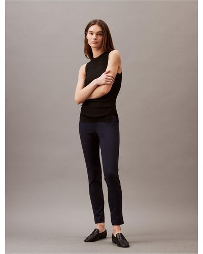 Calvin Klein Solid Ponte Skinny Pants - Multicolor