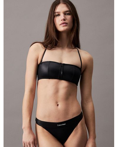 Calvin Klein Brazilian Bikini Bottoms - Ck Refined - Black