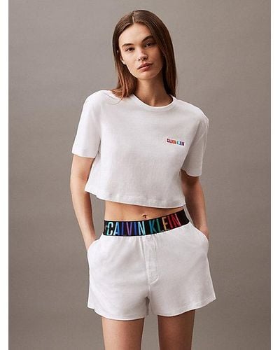 Calvin Klein Shorts de estar por casa - Intense Power Pride - Blanco