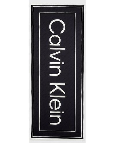 Calvin Klein Bufanda jacquard con logo - Negro