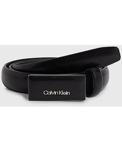 Calvin Klein Cinturón slim de piel - Multicolor