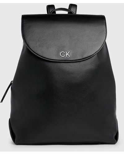 Calvin Klein Flap Backpack - Black