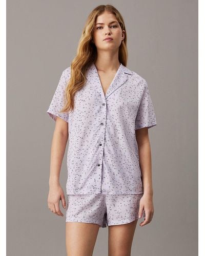 Calvin Klein Shorts Pyjama Set - Purple