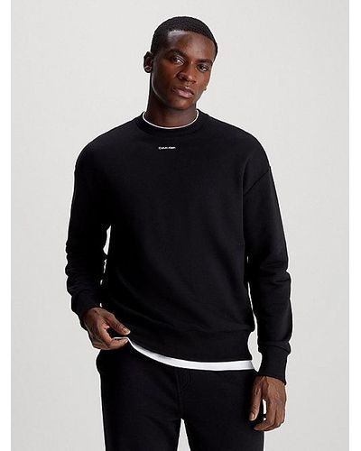Calvin Klein Modal Fleece Sweatshirt - Zwart