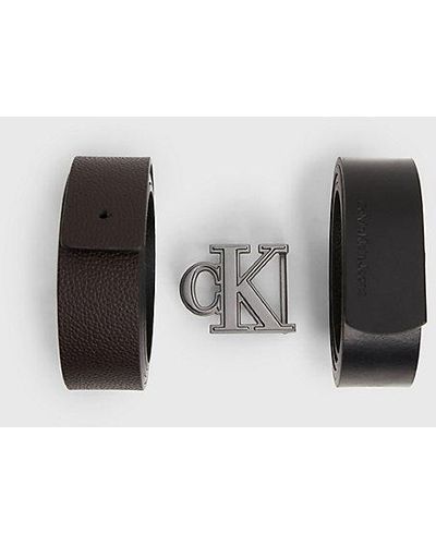 Calvin Klein Cinturón de piel en paquete de regalo - Multicolor