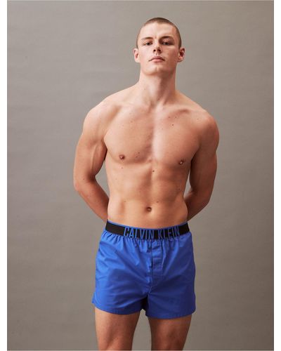 Calvin Klein Intense Power Lounge Slim Woven Boxer - Blue