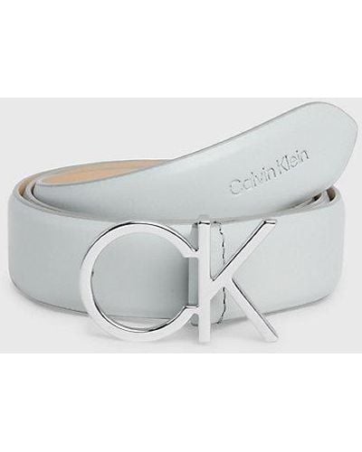 Calvin Klein Cinturón de cuero - Blanco