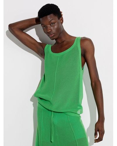 Calvin Klein Crochet Knit Tank Top - Pride - Green