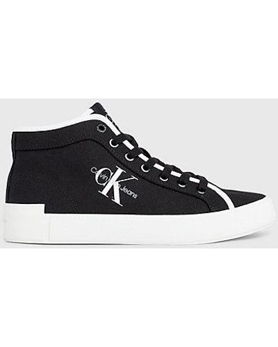 Calvin Klein High-top Canvas Sneakers - Wit