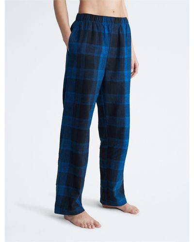 Calvin Klein Pure Flannel Sleep Pants - Blue