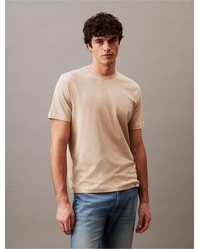 Calvin Klein Supima Cotton Crewneck T-shirt - Natural