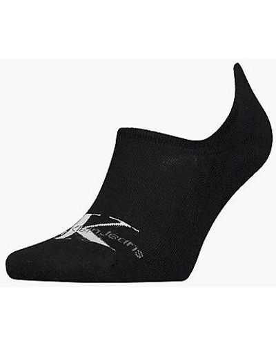 Calvin Klein Calcetines invisibles con logo - Negro
