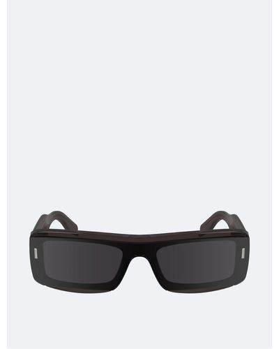 Calvin Klein Acetate Modified Rectangle Sunglasses - Black