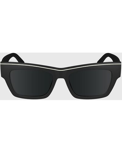 Calvin Klein Modified Rectangle Sunglasses Ckj24602s - Black