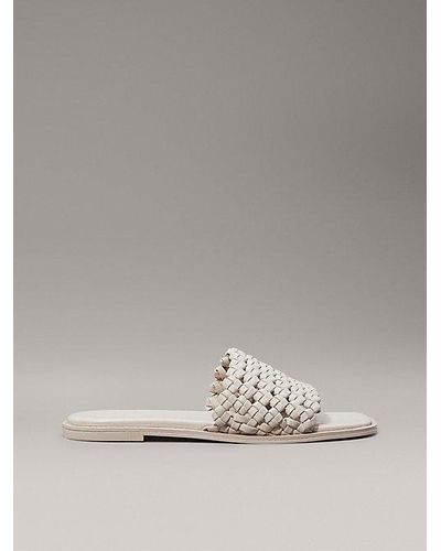 Calvin Klein Sandalen aus Leder - Grau