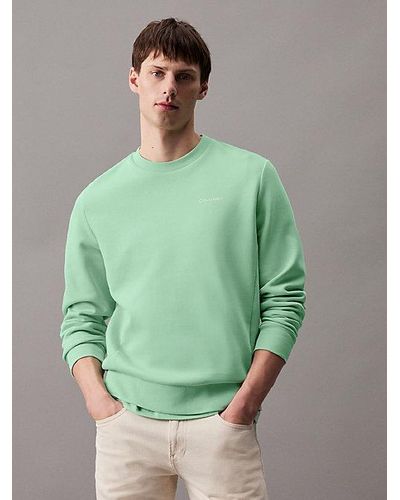 Calvin Klein Sweatshirt aus Baumwolle - Grün