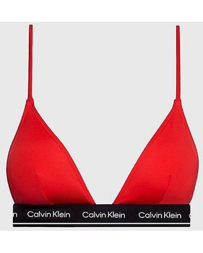 Calvin Klein Triangel Bikinitop - Ck Meta Legacy - Rood