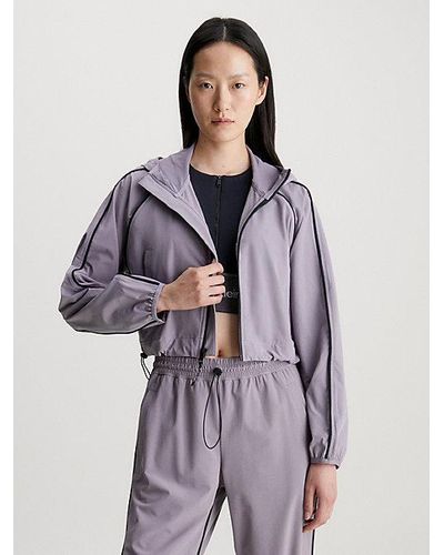 Calvin Klein Cropped Windbreaker - Lila