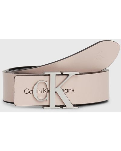 Calvin Klein Leather Logo Belt - Pink